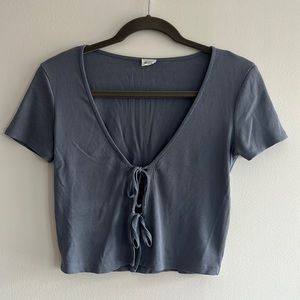 Aritzia Wilfred Free Only Tie-Front Shirt